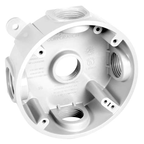 round junction box white|shallow round exterior electrical box.